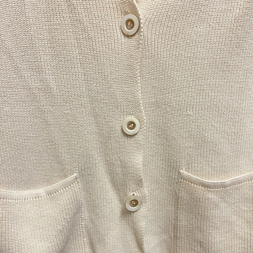 Peruvian Connection Cream Button Front Cardigan - image 4